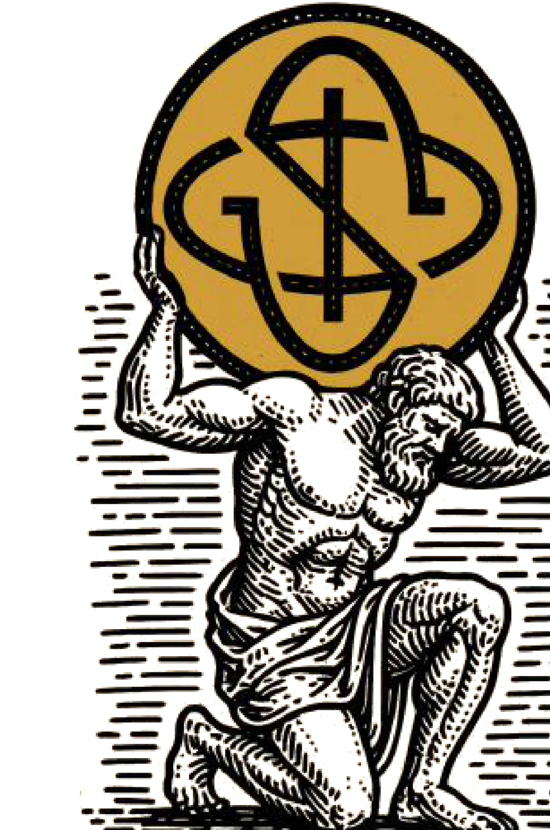 Atlas bearing the gold reserve